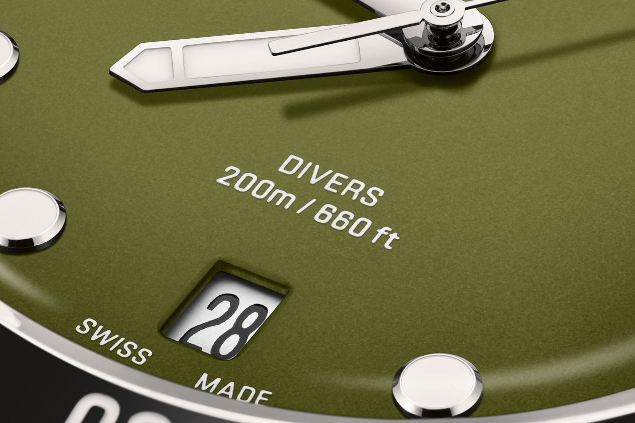 Oris Divers Date - detal tarczy