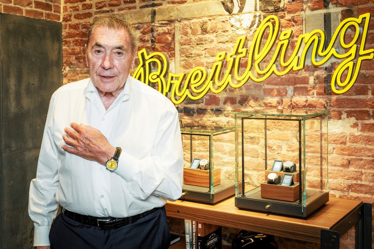 Eddy Merckx i  jego Breitling Top Time B01 