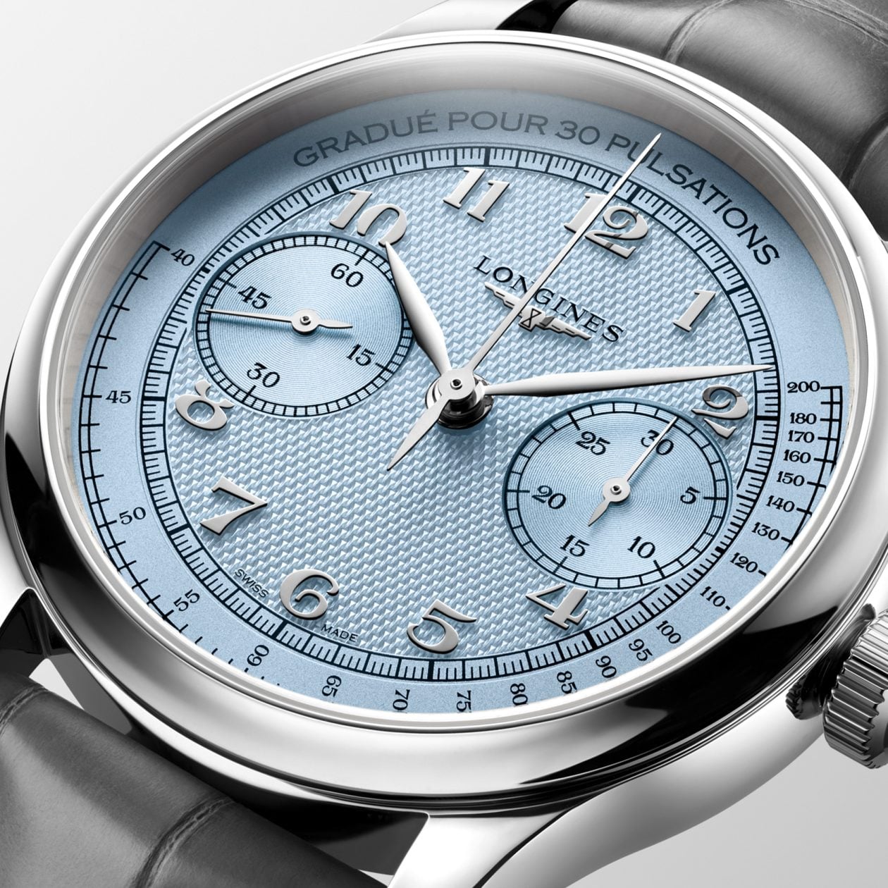 Longines Master Chrono Monopusher - błękitna tarcza