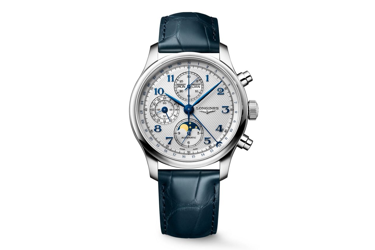 Longines Master Chrono Moonphase na pasku