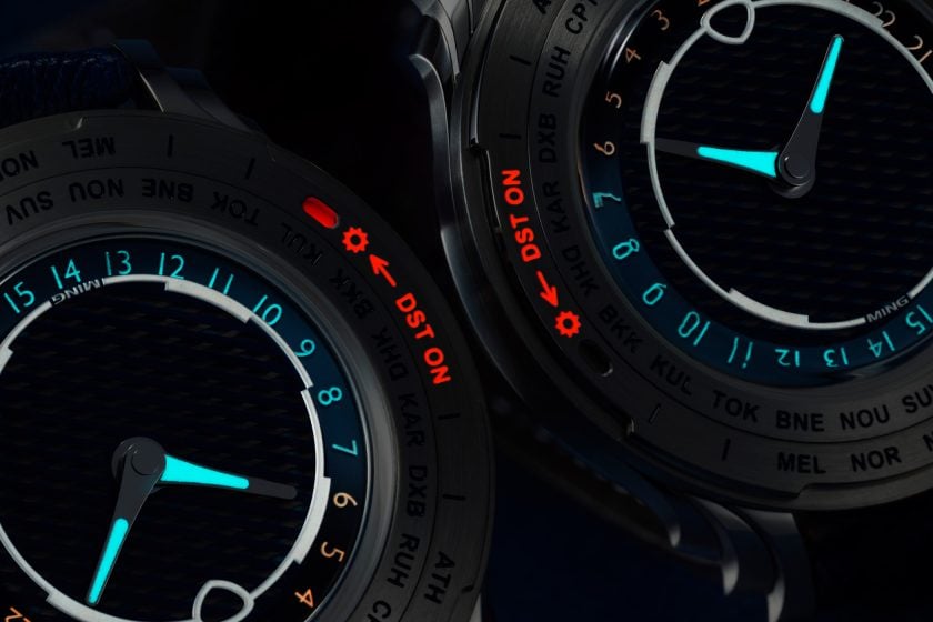 bezel komplikacji Wodlrtimer z funkcją DST