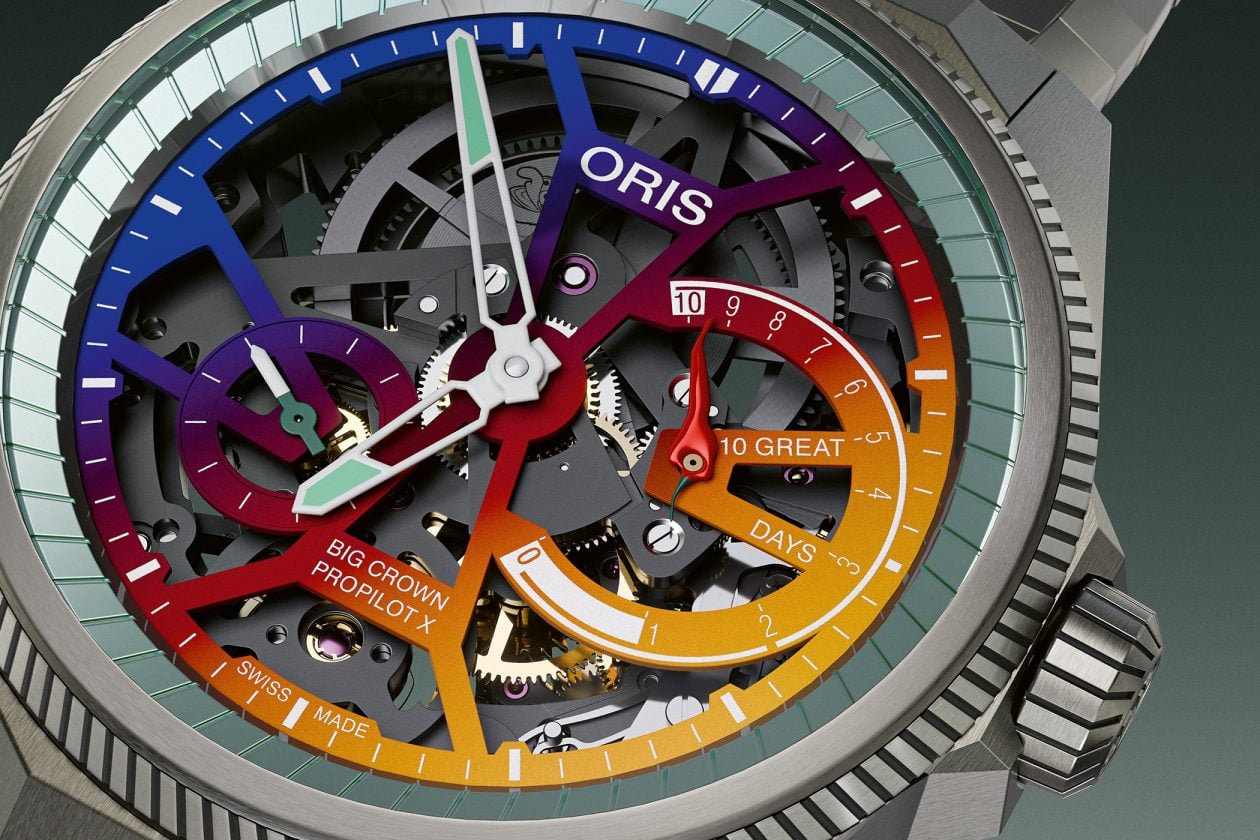 Oris ProPilot X Calibre 115 Gonzo Edition - detale tarczy