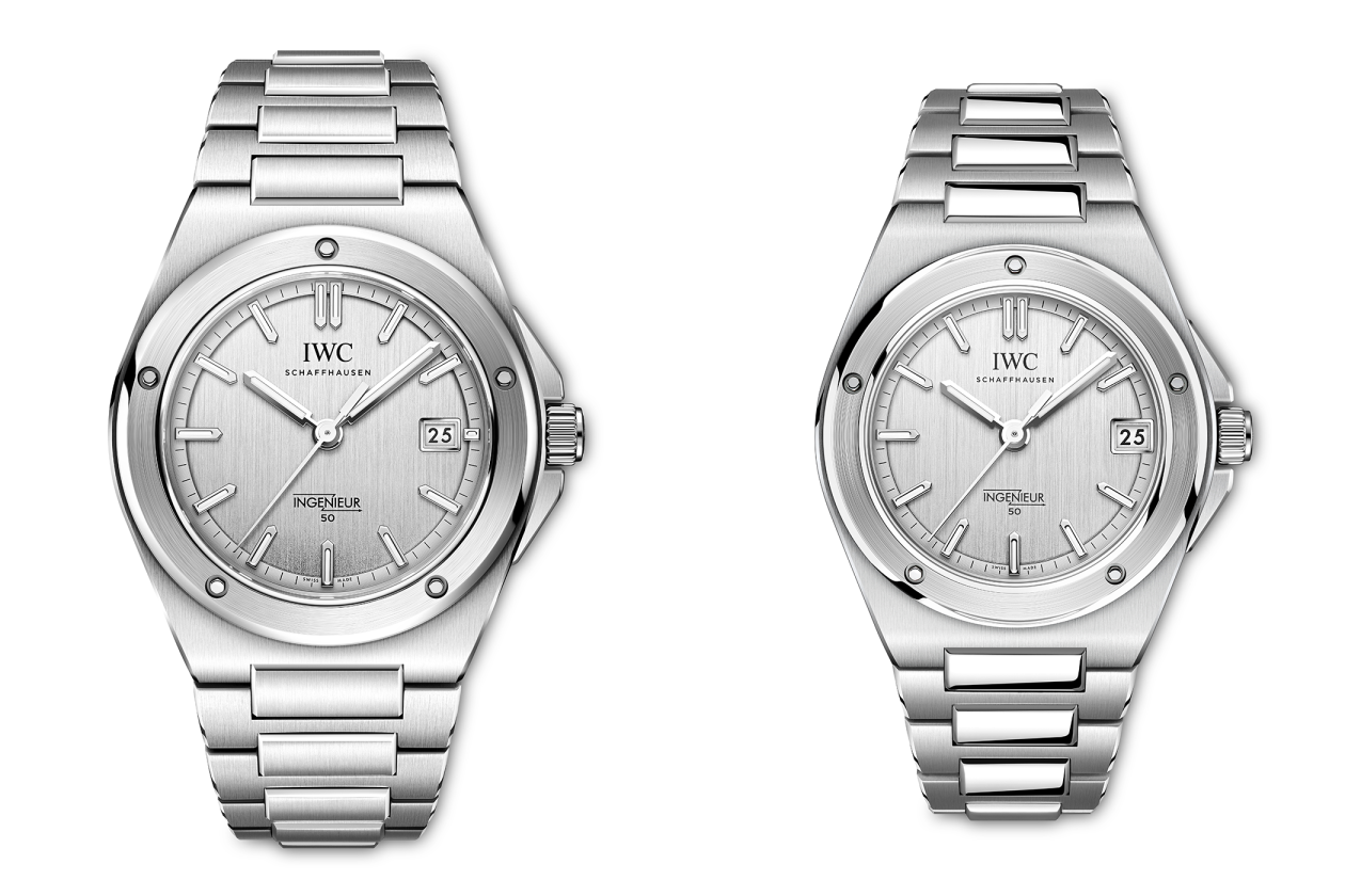 IWC Ingenieur Automatic 50th Anniversary Editions 40 mm (po lewej) i 35 mm