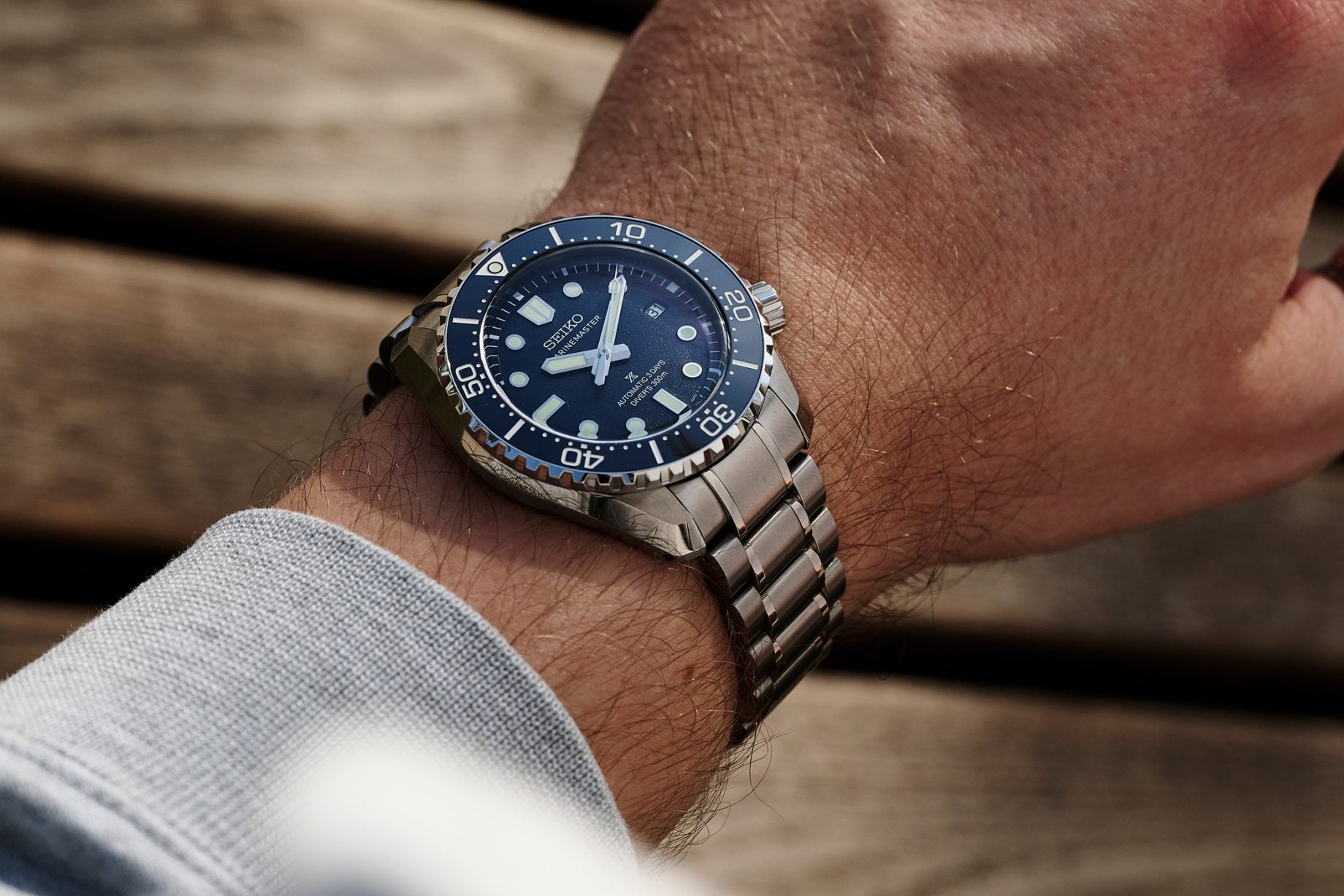 Seiko Prospex Marinemaster na nadgarstku